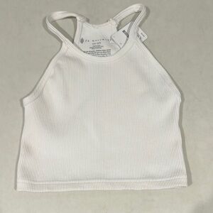 FP Movement. White Ribbed Cropped Tank Top. White. XS/S. NWT